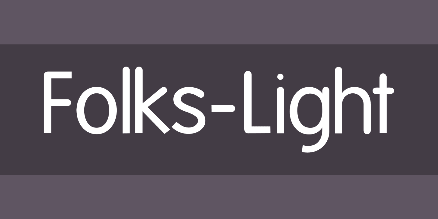 Пример шрифта Folks-Light #1